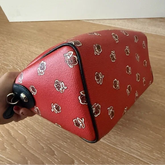 Coach Mini Bennett Satchel Black Leather Floral Boston Bag NWOT Authentic - Picture 3 of 13